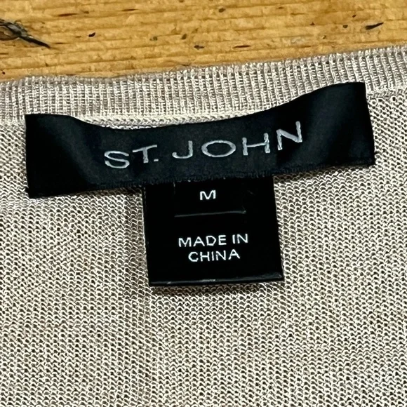 St John Tan Wool Rayon Tank - Picture 4 of 6